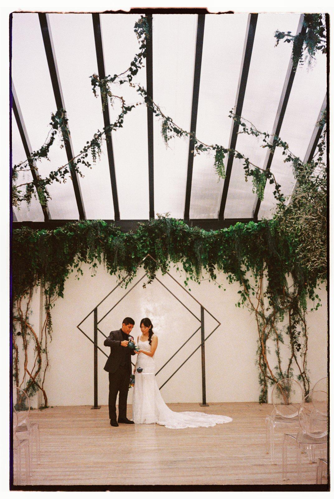 35mm film wedding photograph