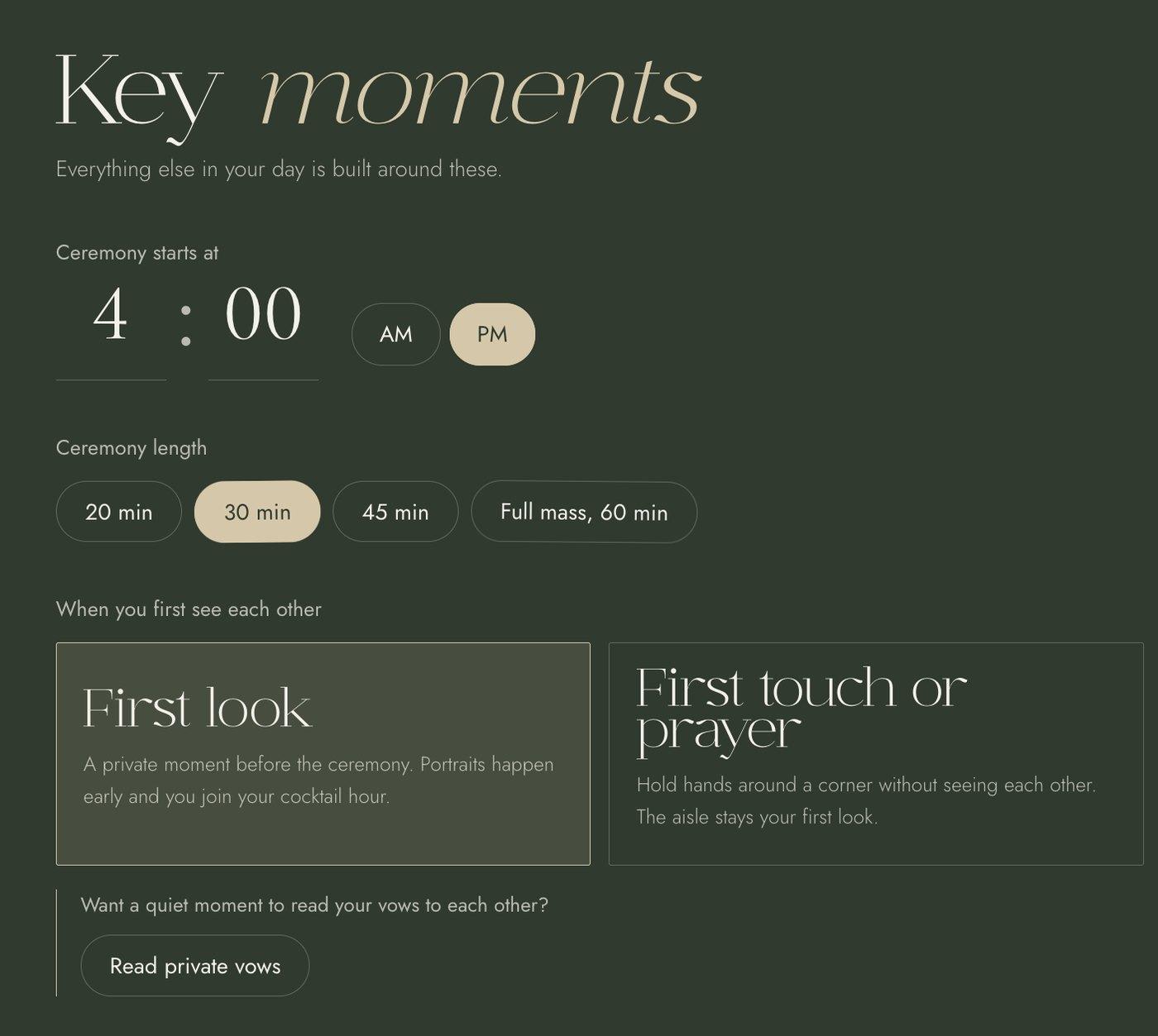 Screenshot of the Max Sydko Timeline Builder's Key moments panel