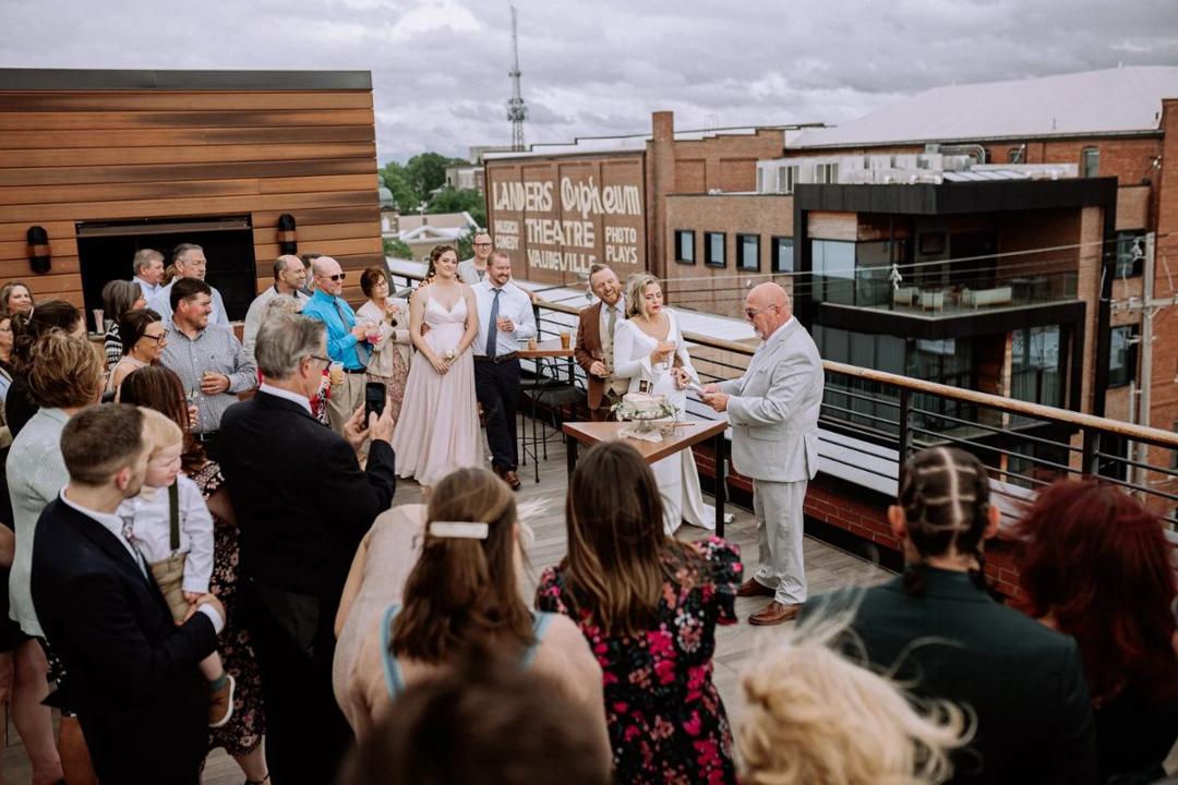 Clint & Mandy — A rooftop celebration photo 41